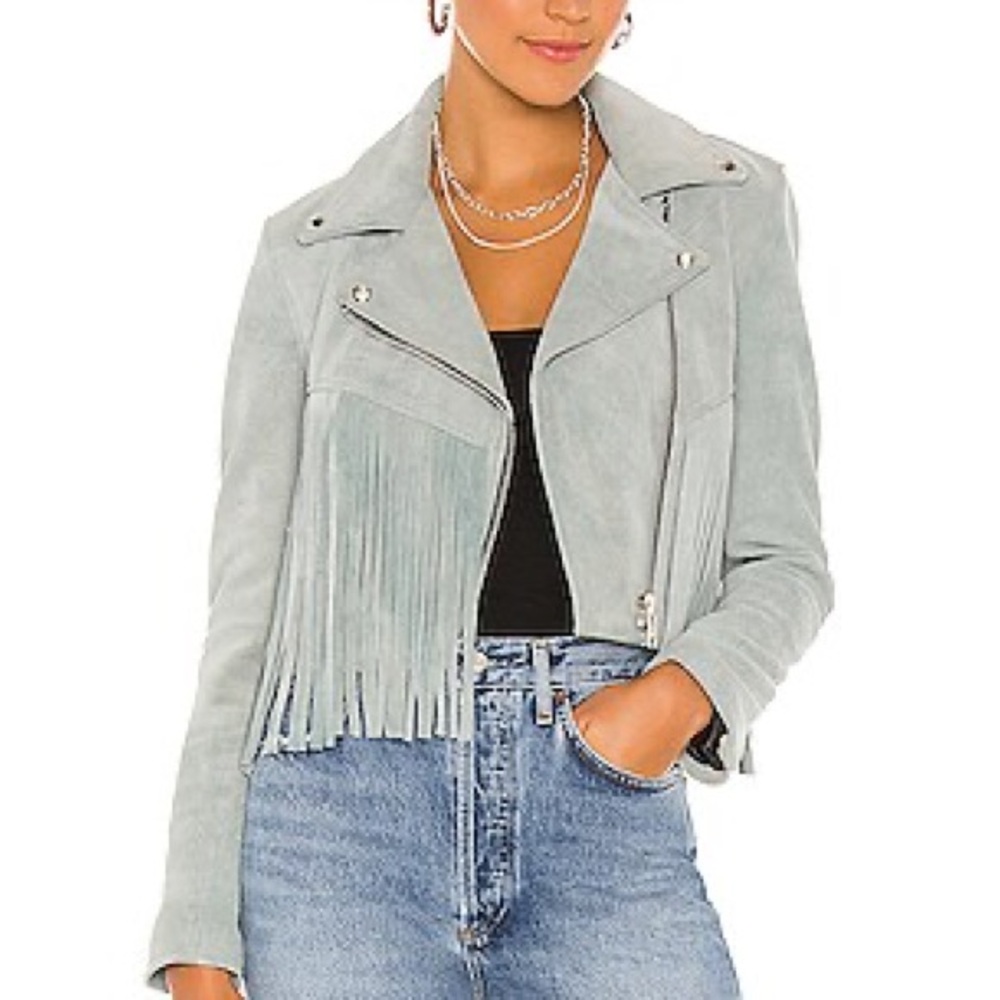 Understated Leather Fearless Jacket in smoke grey